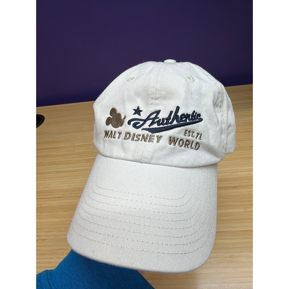 Vintage Walt Disney World Authentic Mickey Dad Hat Beige Taiwan Cap